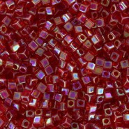 Miyuki square - cubes 1.8mm - Transparent ruby ab SB18-298